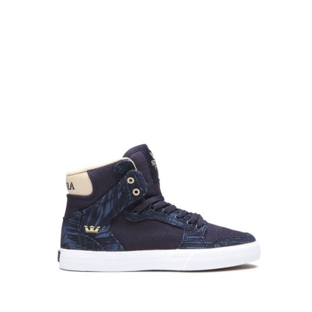 Supra Vaider Kids High Tops Shoes Navy UK 49FZA